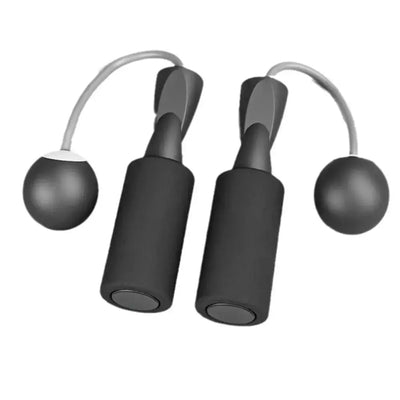 Cordless skipping rope with weighted handles for fitness training and aerobics, suitable for unisex workouts.