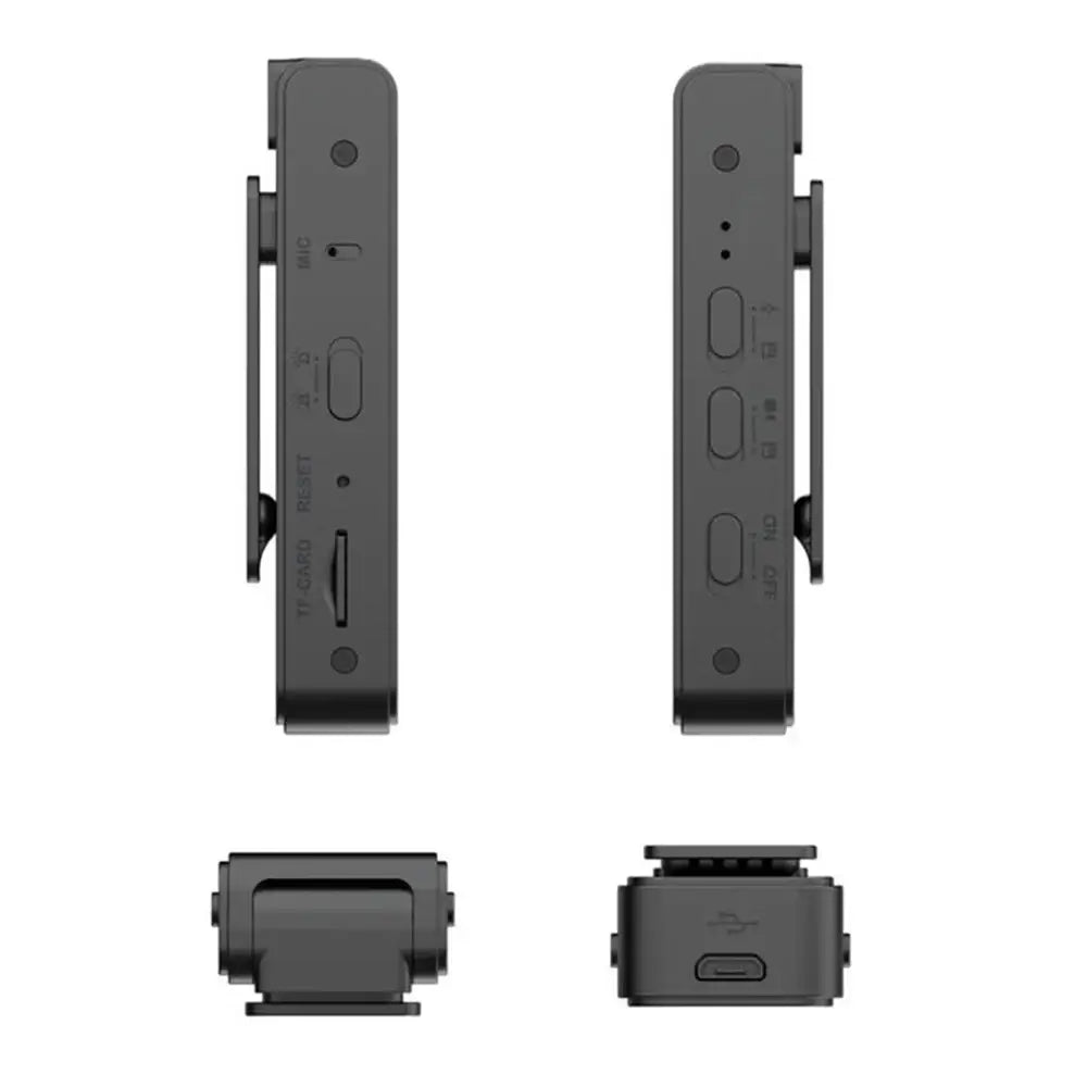 Mini body camera HD1080P with buttons and ports for night vision surveillance and security use.