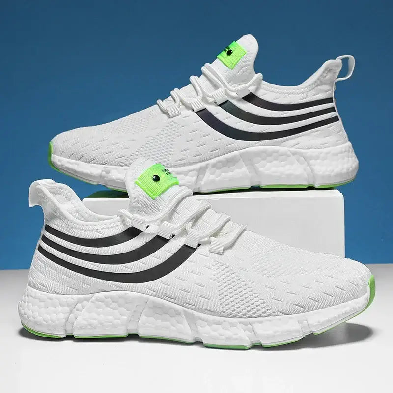 Men's casual sports shoes, breathable lightweight sneakers, anti-slip flats for outdoor running, walking, athletic jogging tenis shoes.