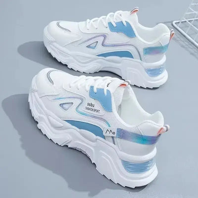2025 women's green platform sneakers – casual trainers with flat sole, chunky style ladies shoes