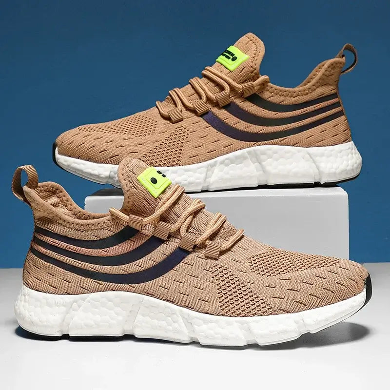 Men's casual sports shoes, breathable lightweight sneakers, anti-slip flats for outdoor running, walking, athletic jogging tenis shoes.