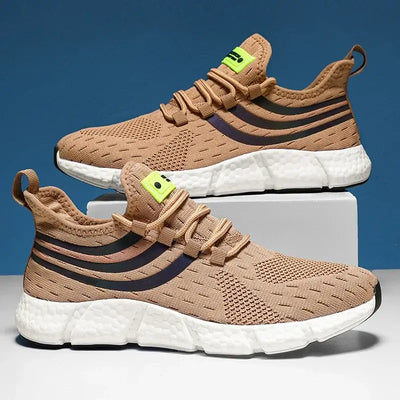 Men's casual sports shoes, breathable lightweight sneakers, anti-slip flats for outdoor running, walking, athletic jogging tenis shoes.