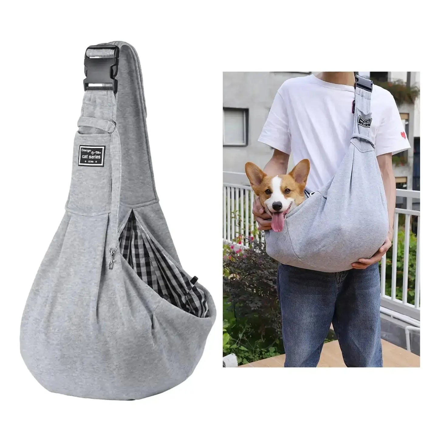 Nevytech adjustable pet carrier sling offers breathable comfort, secure support, and hands-free convenience—ideal for small dogs and cats.