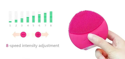 Luna Mini 2 Silicone Facial Cleansing Brush with Foreoing Real Logo – USB Rechargeable, Waterproof, 8 Speed Levels