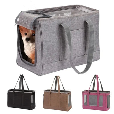 Breathable Pet Dog Carrier Bag – Portable Mesh Puppy Backpack and Handbag for Small Dogs and Cats, Perfect for Travel and Outdoor Trips