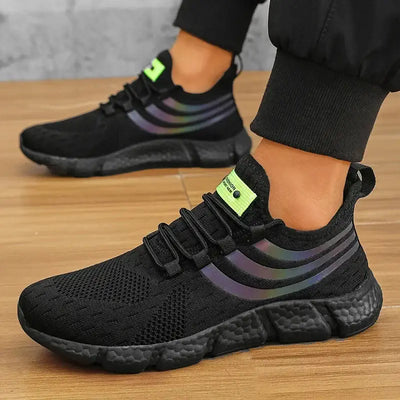 Men's casual sports shoes, breathable lightweight sneakers, anti-slip flats for outdoor running, walking, athletic jogging tenis shoes.