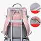 Nevytech Women’s Travel Backpack Waterproof in pink color with large capacity and durable design.
