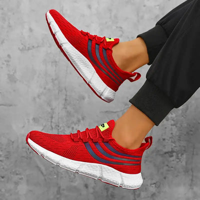 Men's casual sports shoes, breathable lightweight sneakers, anti-slip flats for outdoor running, walking, athletic jogging tenis shoes.