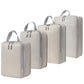 Nevytech 4 Set Compression Packing Cubes in light gray, designed for efficient travel organization and space-saving.