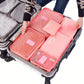 Nevytech 6Pcs Travel Packing Cubes Set organized inside a suitcase for efficient packing.