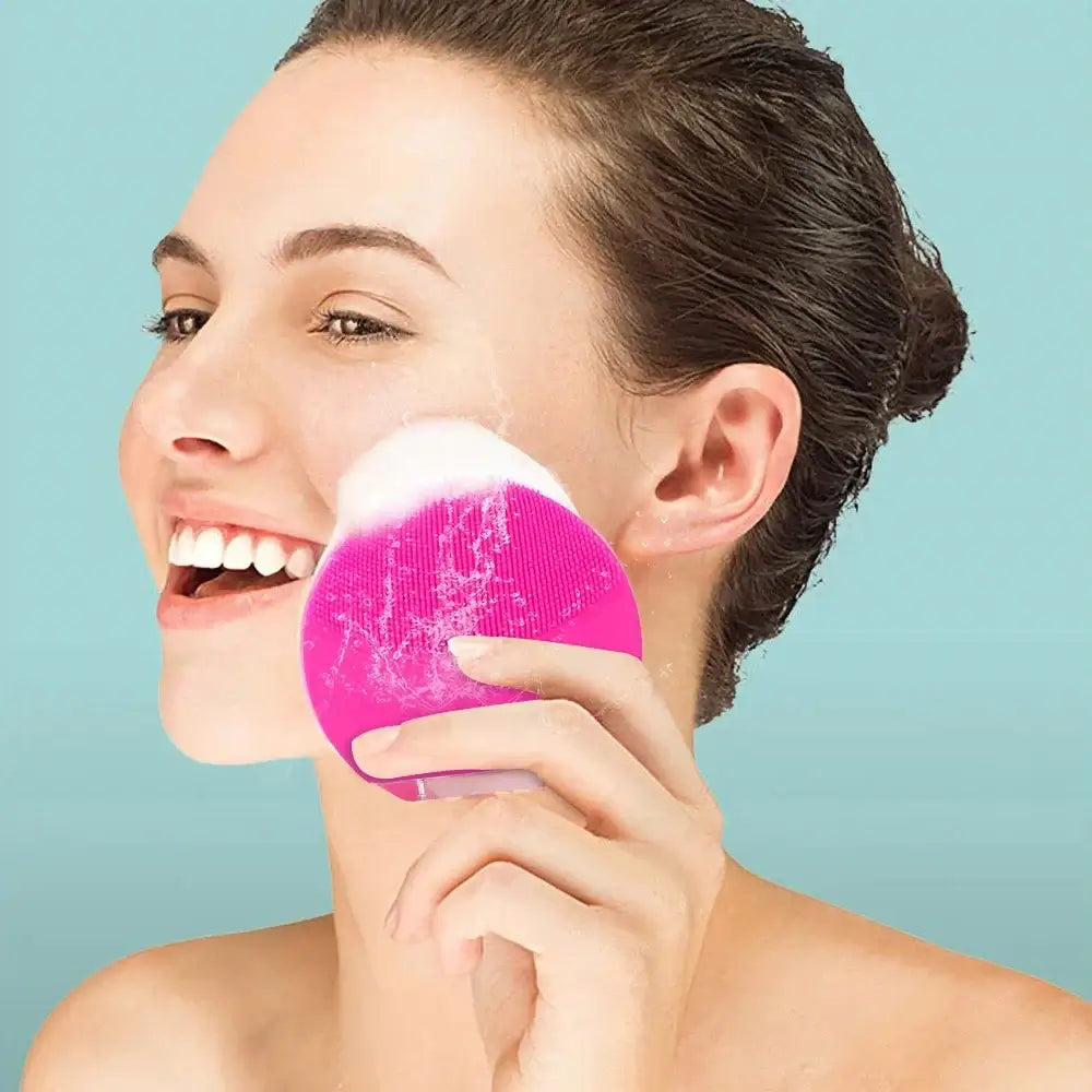 Silicone Facial Cleansing Brush – Electric Deep Skin Cleanser and Massage Brush for Gentle, Elegant Skincare Routine
