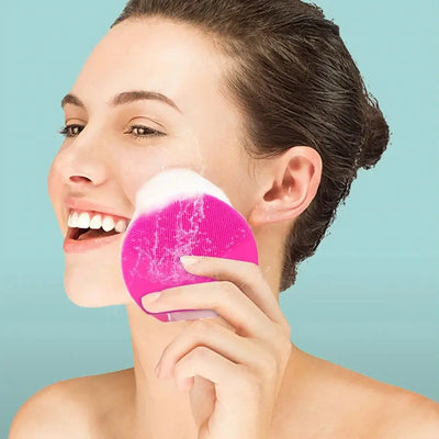 Silicone Facial Cleansing Brush – Electric Deep Skin Cleanser and Massage Brush for Gentle, Elegant Skincare Routine
