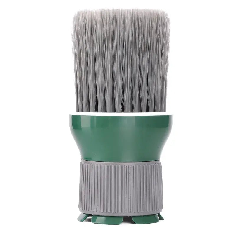 Barbertop hair dryer brush for salon use, featuring soft bristles for effective hair and neck cleaning after haircuts.