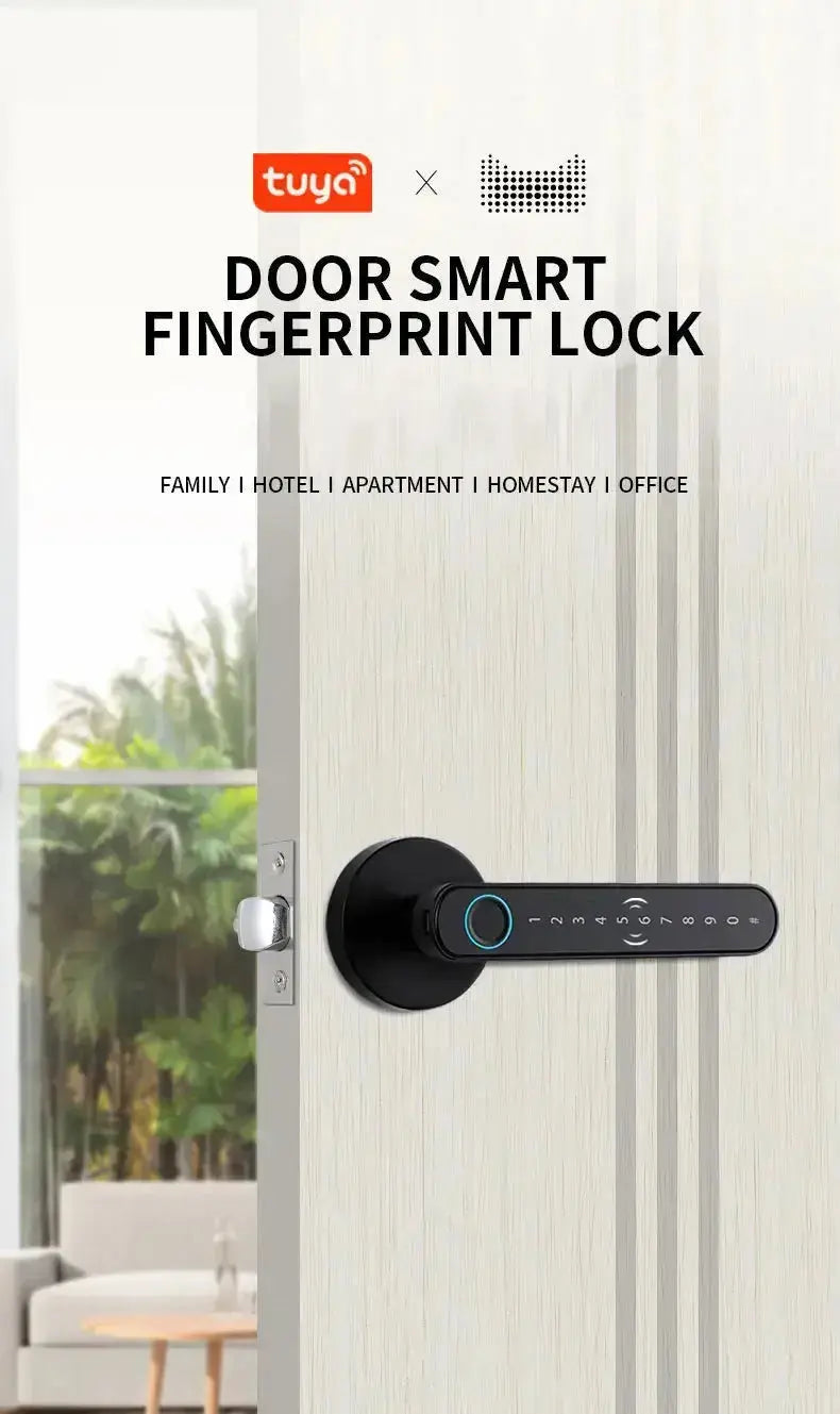 Nevytech Smart Fingerprint Door Lock Handle biometric access