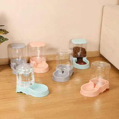 3.8L Large Capacity Pet Automatic Feeder and Water Dispenser Combo – Grain Storage Bowl for Cats and Dogs, Convenient Pet Feeding Supplies