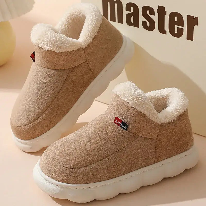 View details for Smile PoP Winter Plush Men’s Indoor and Outdoor Soft Non-Slip House Slippers, Casual Bedroom Shoes