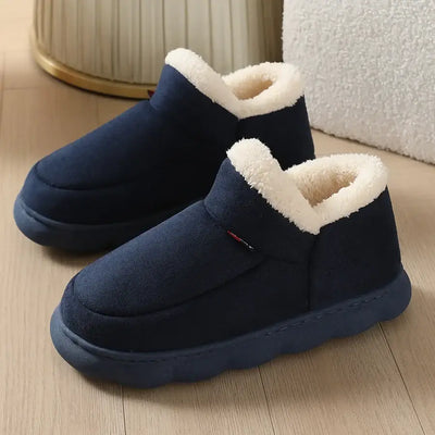 View details for Smile PoP Winter Plush Men’s Indoor and Outdoor Soft Non-Slip House Slippers, Casual Bedroom Shoes