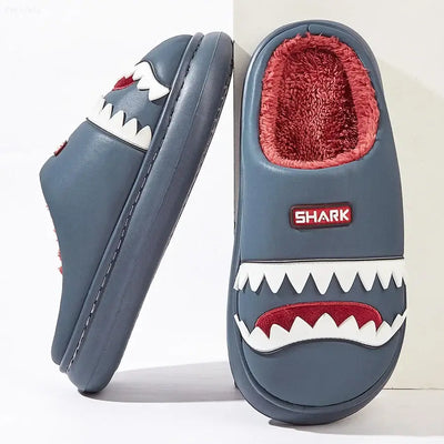 Cute platform men's house slippers, imitation leather, furry comfy memory foam, soft non-slip couple shoes, warm winter slippers.