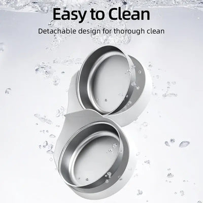 ROJECO stainless steel single and double bowl accessories for 4L automatic pet feeder, cat food dispenser add-on without feeder unit.