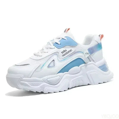 2025 women's green platform sneakers – casual trainers with flat sole, chunky style ladies shoes