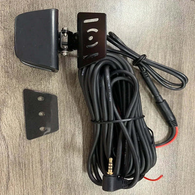 DDPAI rear camera assembly with mounting bracket and cable for M5S E3 dash cam system.