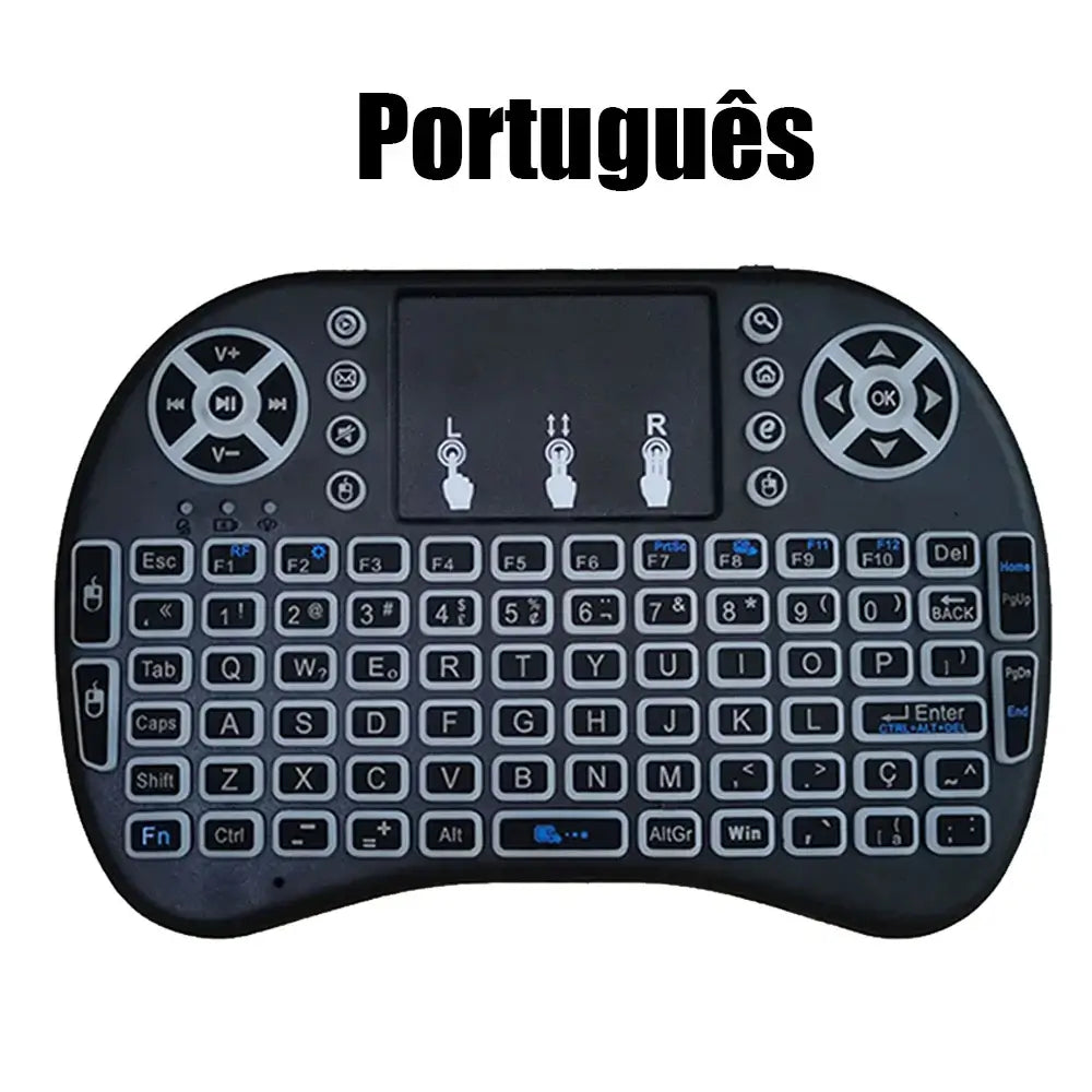 View details for 2.4G Air Mouse with Touchpad i8 Backlit Mini Wireless Keyboard – Arabic, French, Spanish, Russian – for PC and Android TV Box