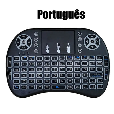 View details for 2.4G Air Mouse with Touchpad i8 Backlit Mini Wireless Keyboard – Arabic, French, Spanish, Russian – for PC and Android TV Box