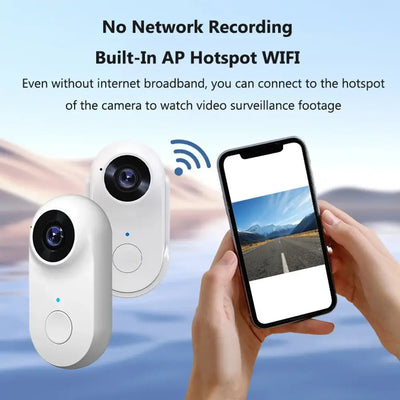 Wireless body camera with built-in AP hotspot WIFI, allowing video surveillance without internet.