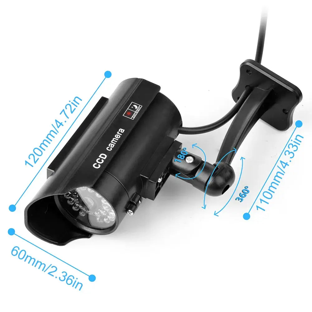 Nevytech dummy CCTV camera LED deters intruders with a realistic design, flashing light, and easy installation—perfect for home or office security.