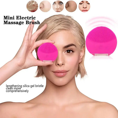 Silicone Facial Cleansing Brush – Electric Deep Skin Cleanser and Massage Brush for Gentle, Elegant Skincare Routine