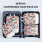 Nevytech 4Pcs Compression Storage Bags Set with colorful patterns for organization and travel.