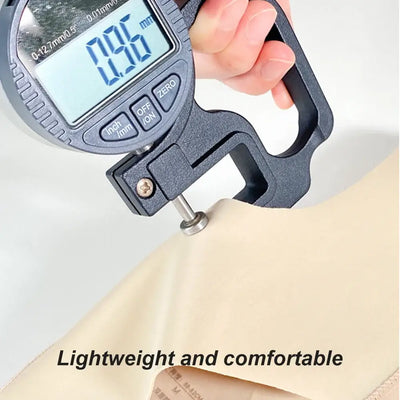 Measuring thickness of lightweight and comfortable material for back posture corrector.