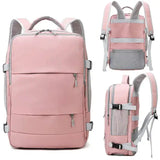 Nevytech Women’s Travel Backpack Waterproof in pink color with large capacity and durable design.