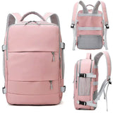 Nevytech Women’s Travel Backpack Waterproof in pink color with large capacity and durable design.