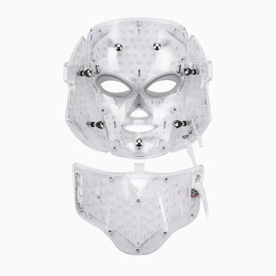 7 Colors LED Facial Mask with Neck Light – Skin Rejuvenation, Anti-Acne Beauty Device, Face Lifting and Firming Massager