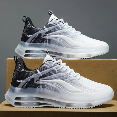 Men's fashion basketball shoes with air cushions – breathable, non-slip, shock-absorbing footwear for outdoor sports and activities