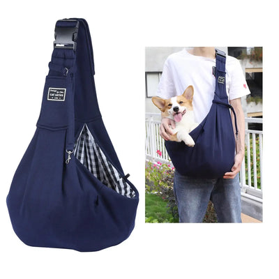 Adjustable Folding Pet Carrier Sling – Breathable Crossbody Shoulder Bag for Cats and Small Dogs, Ideal for Outdoor Travel and Outings