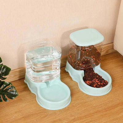3.8L Large Capacity Pet Automatic Feeder and Water Dispenser Combo – Grain Storage Bowl for Cats and Dogs, Convenient Pet Feeding Supplies