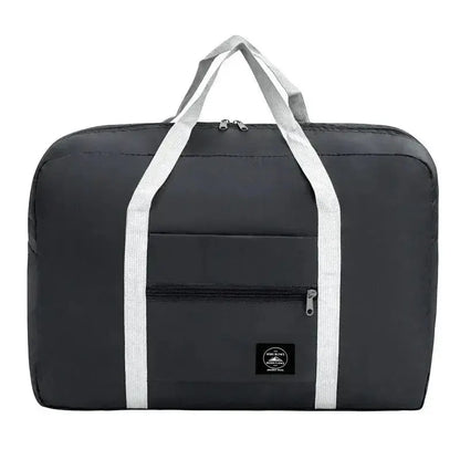 Nevytech Women’s Travel Handbag Waterproof in blue and pink colors displayed on a wooden chair.
