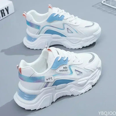 2025 women's green platform sneakers – casual trainers with flat sole, chunky style ladies shoes
