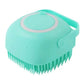 Silicone Dog Bath Massage Gloves – Pet Grooming Brush for Cats and Dogs with Shampoo Dispenser, Bathroom Cleaning Tool