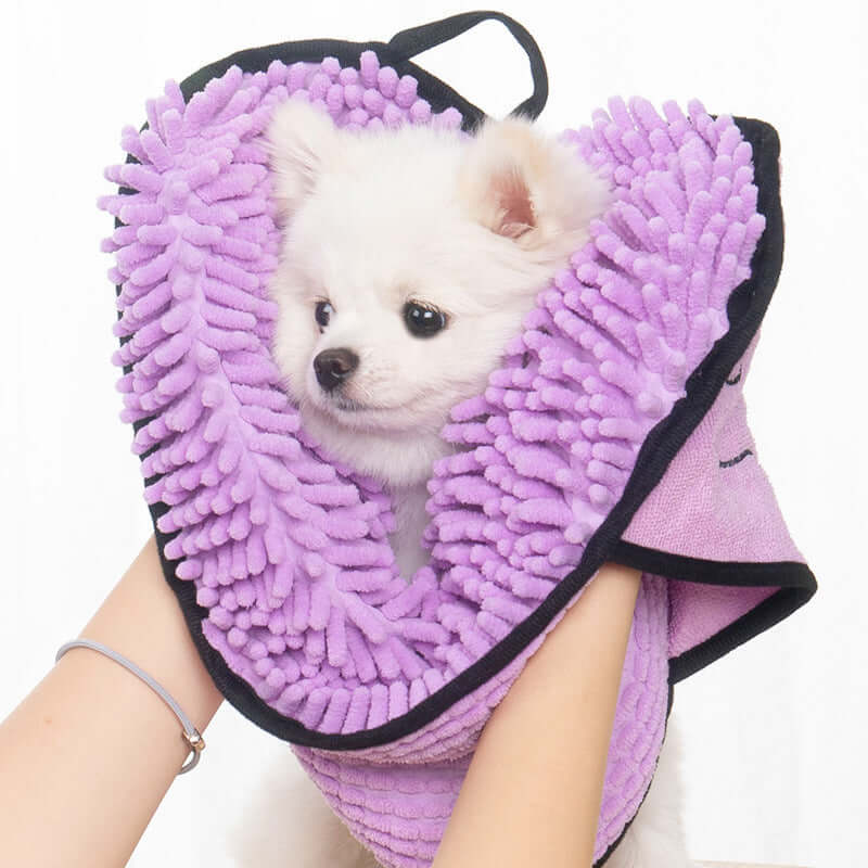 Super Absorbent Microfiber Pet Bath Towel – Quick-Drying Dog and Cat Bathrobe for Grooming and Drying