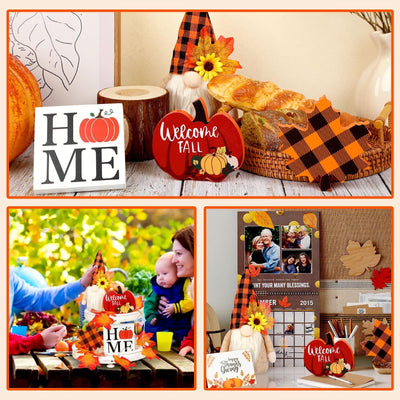NEVY-TECH brings cozy fall gnome decorations with pumpkins, maple leaves, and string lights—perfect for Thanksgiving and home décor.