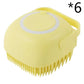 Silicone Dog Bath Massage Gloves – Pet Grooming Brush for Cats and Dogs with Shampoo Dispenser, Bathroom Cleaning Tool
