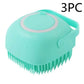 Silicone Dog Bath Massage Gloves – Pet Grooming Brush for Cats and Dogs with Shampoo Dispenser, Bathroom Cleaning Tool