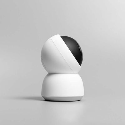 Smart Camera Indoor Baby Monitor, HD 1080P dome surveillance camera in sleek white design.