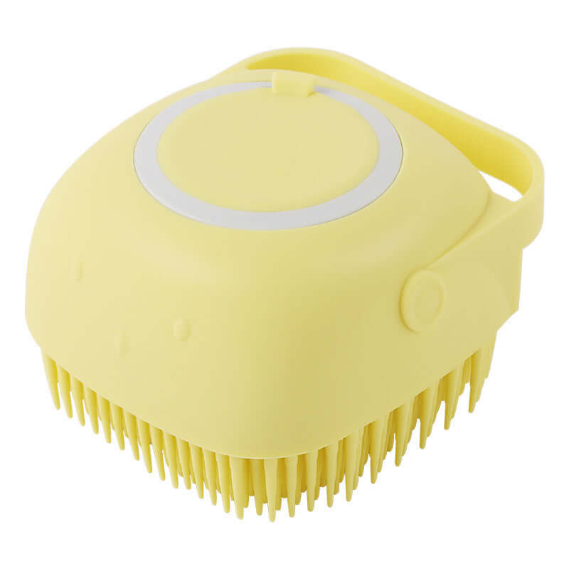 Silicone Dog Bath Massage Gloves – Pet Grooming Brush for Cats and Dogs with Shampoo Dispenser, Bathroom Cleaning Tool