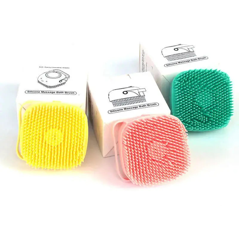 Silicone Dog Bath Massage Gloves – Pet Grooming Brush for Cats and Dogs with Shampoo Dispenser, Bathroom Cleaning Tool