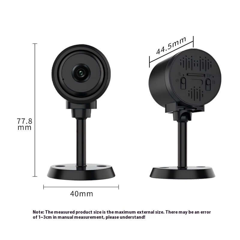 Smart Wireless WiFi Home Security Surveillance Camera, compact design with dimensions 45mm x 77.8mm for effective monitoring.
