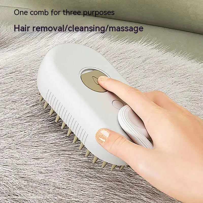 3-in-1 Electric Cat Steam Brush – Spray Hair Removal Comb for Dog & Cat Grooming and Massage